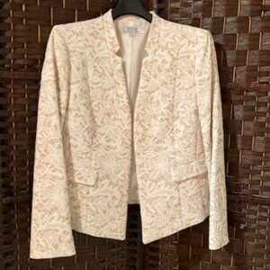Tahari Arthur S. Levine Ivory/Latte Lined Jacket, New in original bag, Size 14